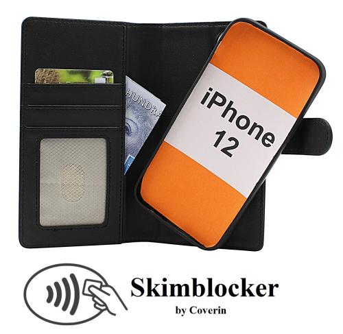 Skimblocker iPhone 12 (6.1) Magnet Lommebok Deksel