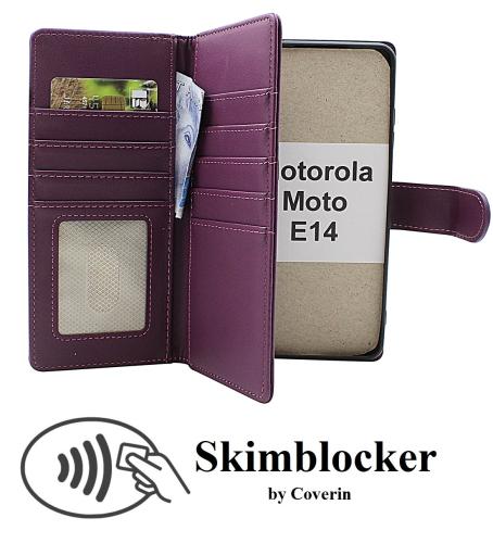 Skimblocker Motorola Moto E14 XL Magnet Lommebok Deksel