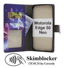 Skimblocker Motorola Edge 50 Neo Lommebok Deksel Design