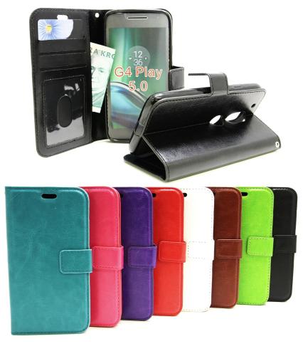 Crazy Horse Wallet Lenovo Motorola Moto G4 Play