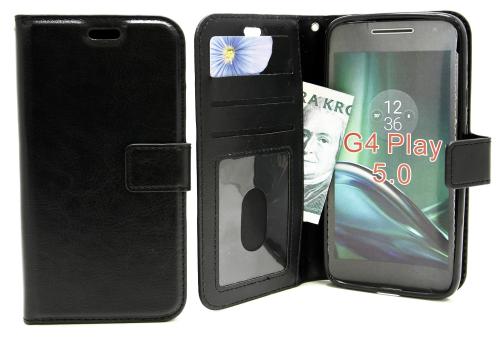 Crazy Horse Wallet Lenovo Motorola Moto G4 Play