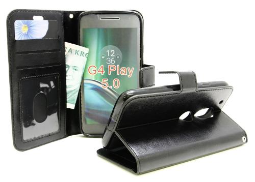 Crazy Horse Wallet Lenovo Motorola Moto G4 Play