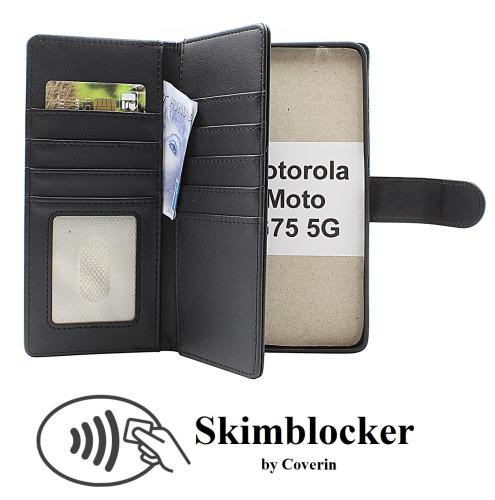 Skimblocker Motorola Moto G75 5G XL Magnet Lommebok Deksel