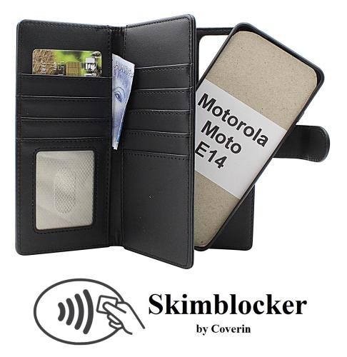 Skimblocker Motorola Moto E14 XL Magnet Lommebok Deksel