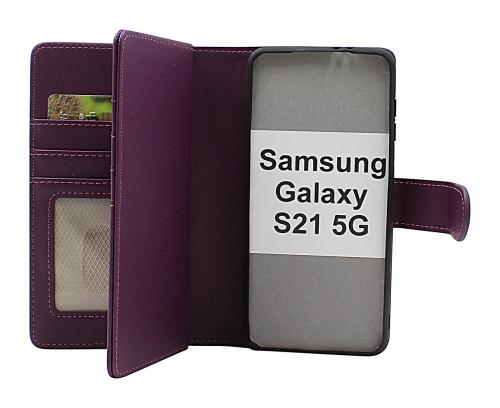 Skimblocker Samsung Galaxy S21 5G (G991B) XL Magnet Lommebok Deksel