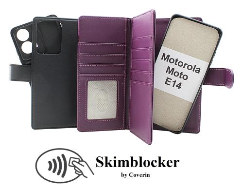 Skimblocker Motorola Moto E14 XL Magnet Lommebok Deksel