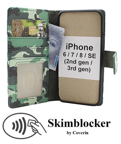 Skimblocker iPhone 6s/7/8/SE 2nd/3rd Gen Magnet Lommebok Deksel Design