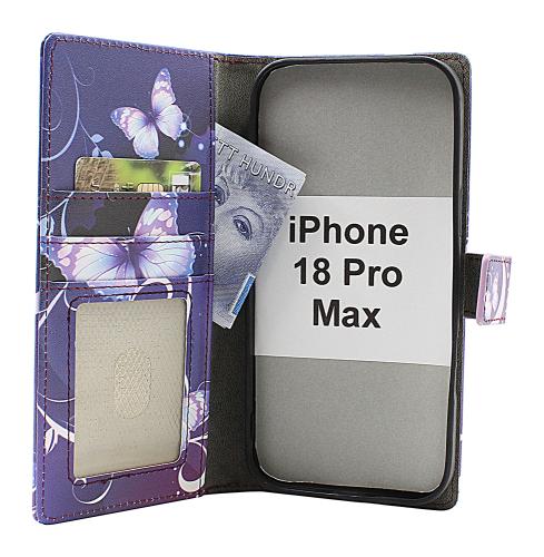 Skimblocker iPhone 18 Pro Max Magnet Lommebok Deksel Design