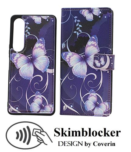 Skimblocker Sony Xperia 1 VII Magnet Lommebok Deksel Design