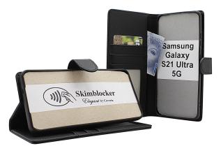 Skimblocker Samsung Galaxy S21 Ultra 5G Lommebok Deksel