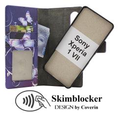 Skimblocker Sony Xperia 1 VII Magnet Lommebok Deksel Design