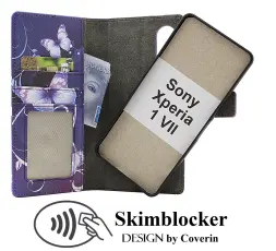 Skimblocker Sony Xperia 1 VII Magnet Lommebok Deksel Design