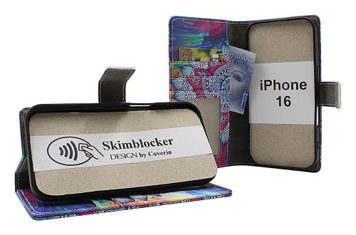 Skimblocker iPhone 16 Lommebok Deksel Design