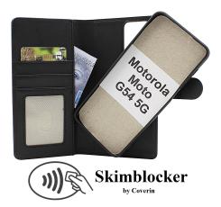 Skimblocker Motorola Moto G54 5G Magnet Lommebok Deksel