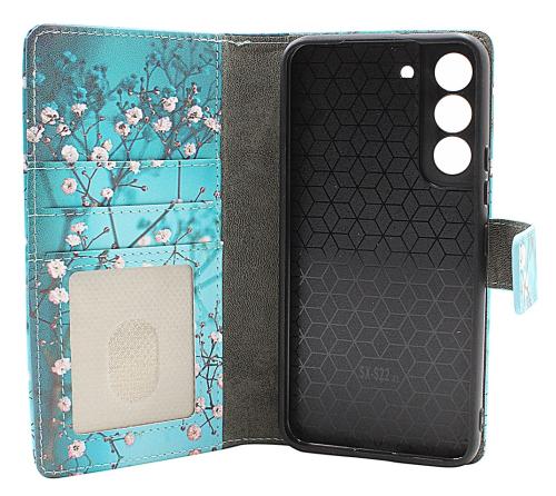 Skimblocker Samsung Galaxy S22 5G Magnet Lommebok Deksel Design