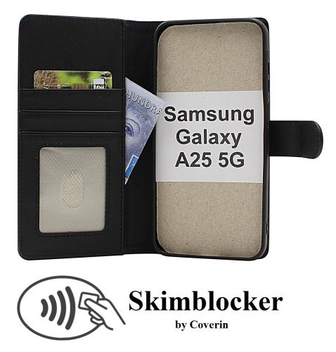 Skimblocker Samsung Galaxy A25 5G Magnet Lommebok Deksel