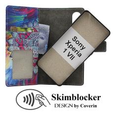 Skimblocker Sony Xperia 1 VII Magnet Lommebok Deksel Design