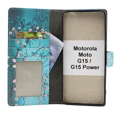 Skimblocker Motorola Moto G15 / G15 Power Lommebok Deksel Design