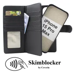 Skimblocker iPhone 15 Pro Max XL Magnet Lommebok Deksel