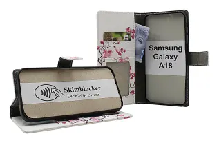 Skimblocker Samsung Galaxy A18 LTE Lommebok Deksel Design