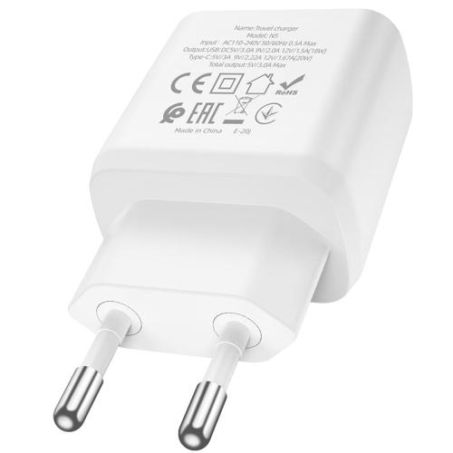 Hoco N5 Dual Vegglader Veggadapter