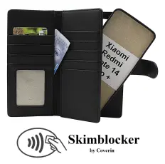Skimblocker Xiaomi Redmi Note 14 Pro+ XL Magnet Lommebok Deksel