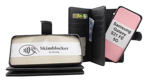 Skimblocker Samsung Galaxy S21 FE 5G XL Magnet Lommebok Deksel