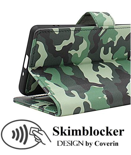 Skimblocker Motorola Moto G55 5G Lommebok Deksel Design