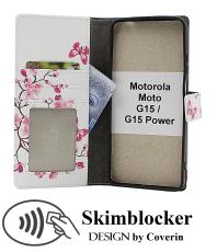 Skimblocker Motorola Moto G15 / G15 Power Lommebok Deksel Design
