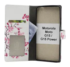Skimblocker Motorola Moto G15 / G15 Power Lommebok Deksel Design