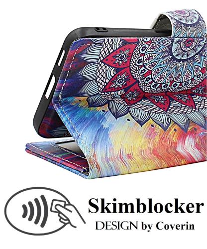 Skimblocker Samsung Galaxy S25 Magnet Lommebok Deksel Design