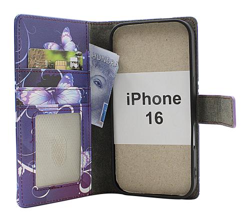 Skimblocker iPhone 16 Magnet Lommebok Deksel Design