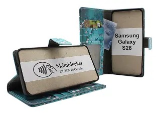 Skimblocker Samsung Galaxy S26 Lommebok Deksel Design