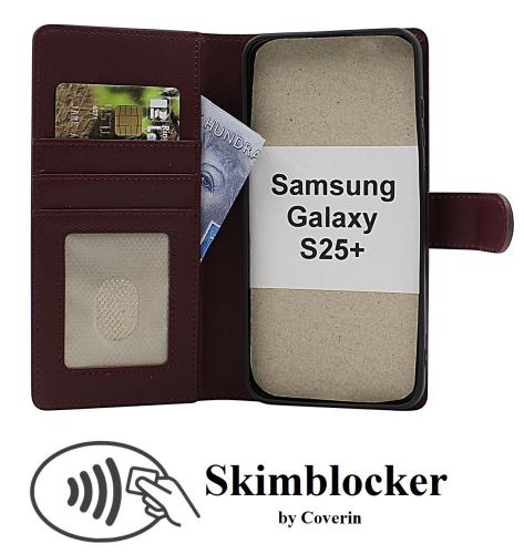 Skimblocker Samsung Galaxy S24+ / S25+ 5G Magnet Lommebok Deksel