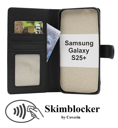 Skimblocker Samsung Galaxy S24+ / S25+ 5G Magnet Lommebok Deksel