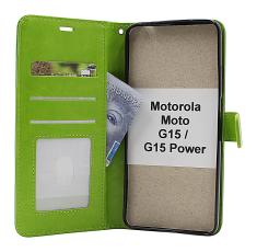 Crazy Horse Motorola Moto G15 / G15 Power Lommebok Deksel