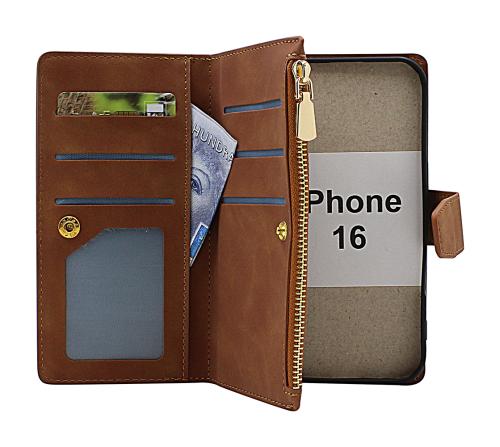 XL iPhone 16 Luksus Lommebok Deksel