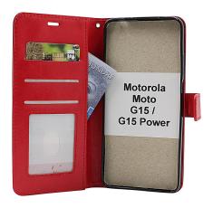 Crazy Horse Motorola Moto G15 / G15 Power Lommebok Deksel