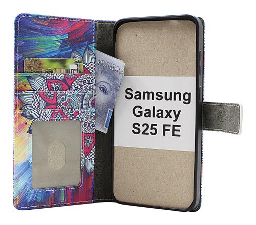 Skimblocker Samsung Galaxy S25 FE Magnet Lommebok Deksel Design