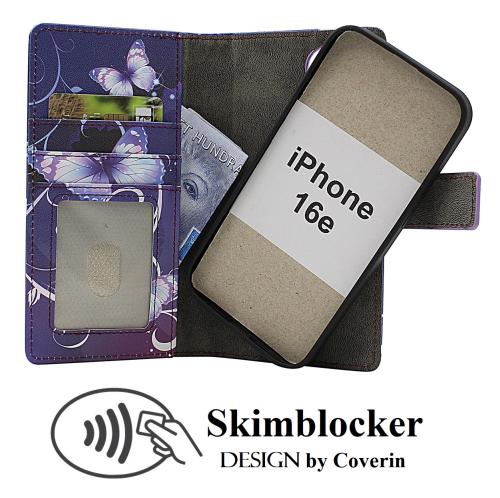 Skimblocker iPhone 16e Magnet Lommebok Deksel Design
