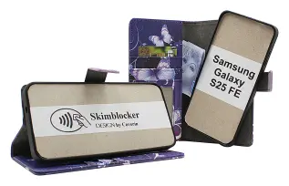 Skimblocker Samsung Galaxy S25 FE Magnet Lommebok Deksel Design