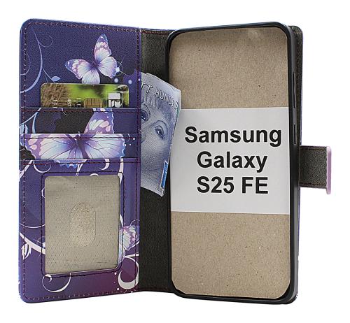 Skimblocker Samsung Galaxy S25 FE Magnet Lommebok Deksel Design