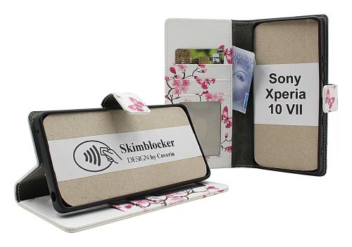 Skimblocker Sony Xperia 10 VII Lommebok Deksel Design