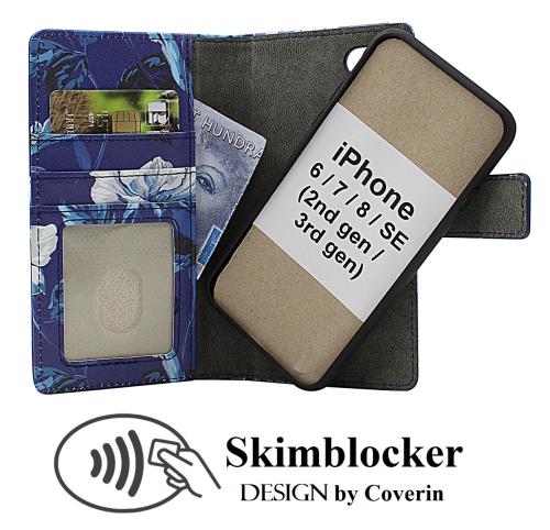 Skimblocker iPhone 6s/7/8/SE (2nd/3rd Gen.) Magnet Lommebok Deksel Design