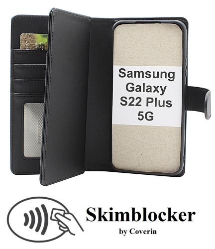 Skimblocker Samsung Galaxy S22 Plus 5G XL Magnet Lommebok Deksel