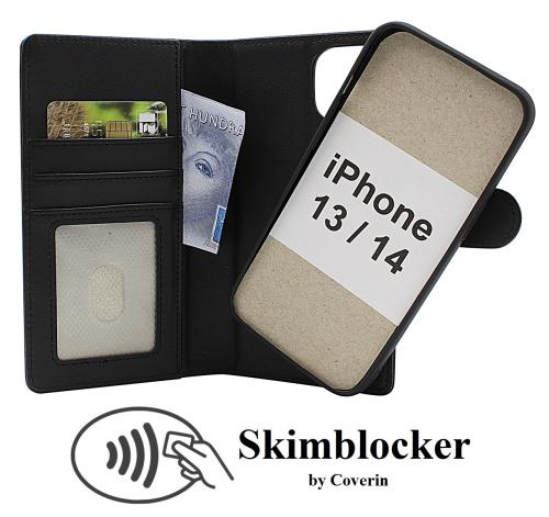 Skimblocker iPhone 13 / 14 Magnet Lommebok Deksel