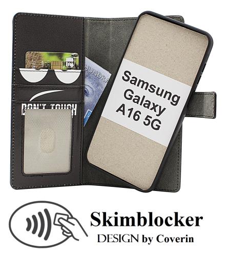 Skimblocker Samsung Galaxy A16 / A16 5G Magnet Lommebok Deksel Design