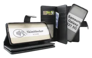 Skimblocker Samsung Galaxy S21 5G XL Magnet Lommebok Deksel