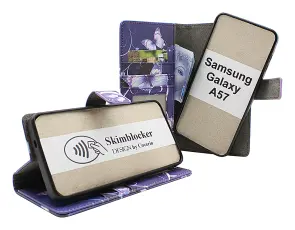 Skimblocker Samsung Galaxy A57 5G Magnet Lommebok Deksel Design