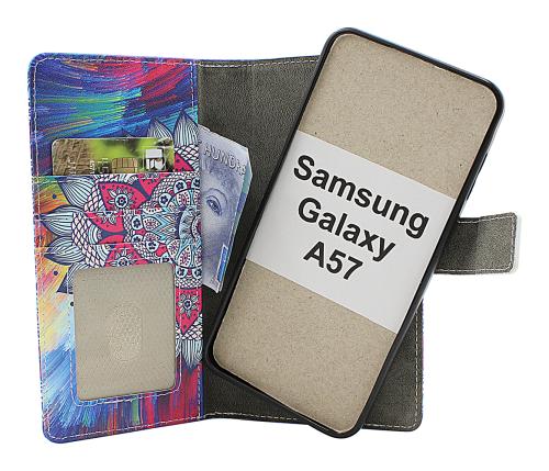 Skimblocker Samsung Galaxy A57 5G Magnet Lommebok Deksel Design